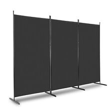 6ft Folding Room Divider 3 Panel Privacy Screens Office Partition w/Metal Frame