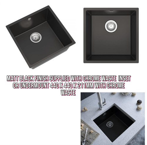 Black kitchen sink comite - black,