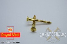 Solid Brass Screw Slotted Raised Head Wood Screws 3mm, 3.5mm, 4mm #4, #6, #8