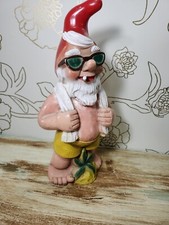 Rare Vtg Zeho Blow Mold Gnome Cigarette Sunglasses Shorts Kitschy Garden Decor