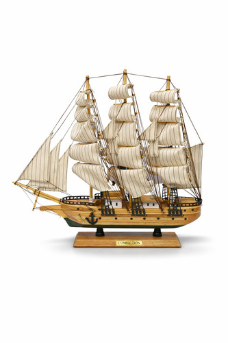 50cm wooden tall ship model - wooden,