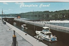 WATERFORD,NY~CHAMPLAIN CANAL~CABIN CRUISERS~1960's POSTCARD