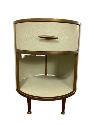 Round ivory cream faux - round, ivory/cream