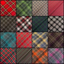 Polyviscose Tartan Plaid Check Craft Fashion Woven Upholstery Fabric 58" Wide