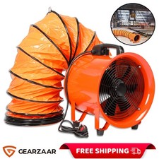 12" Portable Axial Ventilator Exhaust Extractor Fan Blower With 5m Ducting Hose