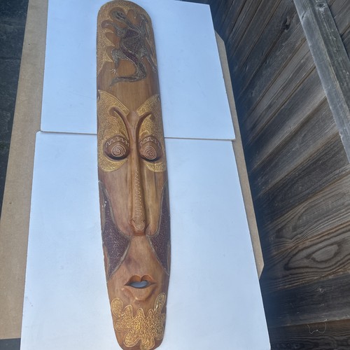Tall vintage wooden tribal - tall,