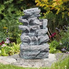 Serenity Cascading LED Rockfall Water Feature Mains Powered & Self Contained