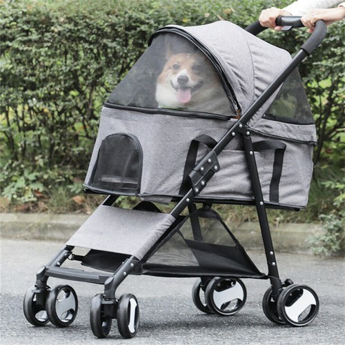 Large foldable dog stroller - large,