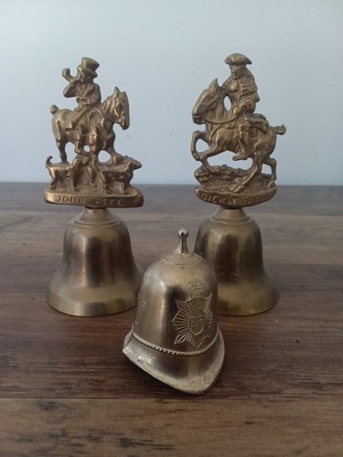 Three vintage brass - vintage, bells