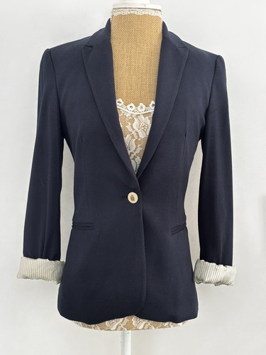Zara basics jersey lined - jersey, navy
