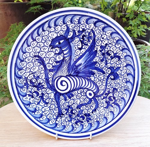 Spanish pottery dragon wall - spanish,