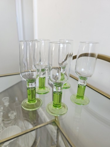 Vintage mid century green stem - green,