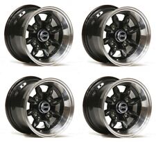 ULTRALITE CLASSIC MINI 10" x 6J ET-3 4x101.6 BLACK POLISH ALLOY WHEELS SET Z0710