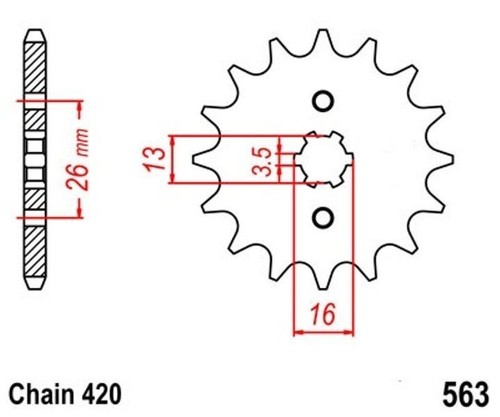 Pinion 14t pitch 420 for - 420,