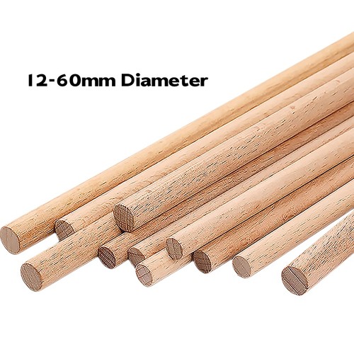 Beech wood dowels smooth rod - smooth,