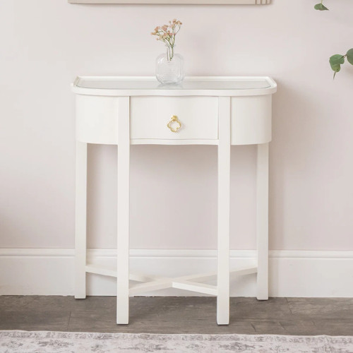 One drawer half moon - drawer, console
