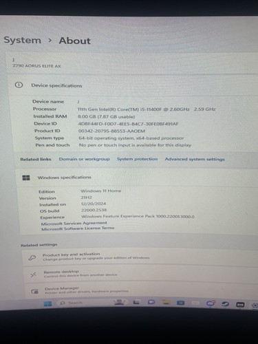 Gaming desktop with monitor - with,