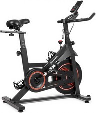 Silent Magnetic Spin Bike w/ LCD Display, Heart Rate Sensor & Adjustable Seat
