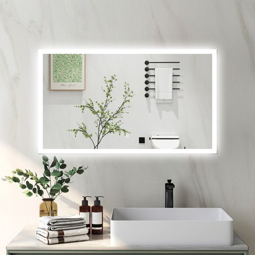 Illuminated bathroom mirror - bathroom,