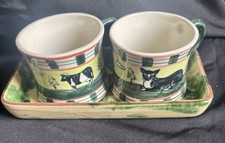 Pair of Hand Painted Coffee