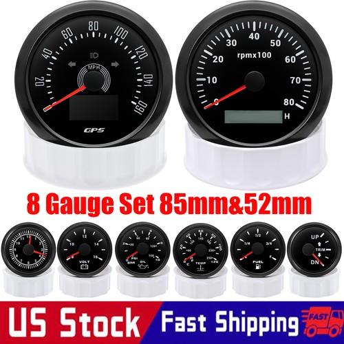 Gauge set 85mm - black, gps