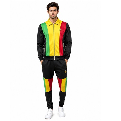 Men rasta tracksuit - tracksuit, set