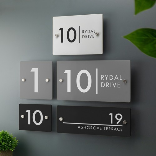 House number sign personalised - number,