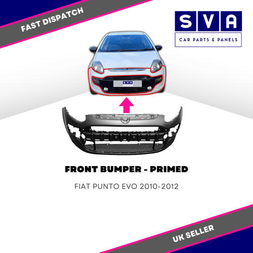 Front bumper primed fiat - front,