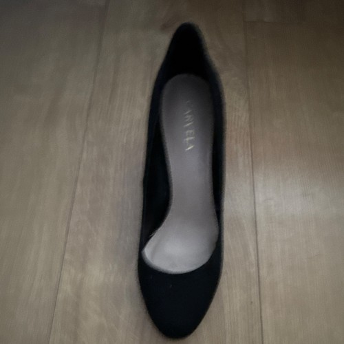 Carvela black suede court - black,