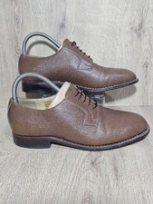 Samuel Windsor Shoes Mens Size UK 9 Brown Derby Pebbled Leather Formal Shoes