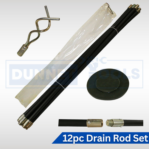 Drain rod set 12pc - set,