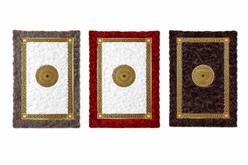 Gold greek key luxurious faux - key,