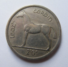 1962 Irish Half Crown Coin Old Ireland 1/2c Good Details