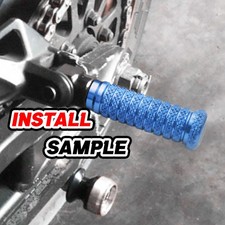Blue CNC Anti Slip Front Footpegs M-Grip For Razor MX350 MX400 MX500 MX650