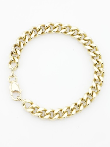 Heavy curb link bracelet 9ct - link,