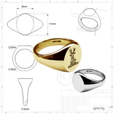 NEW 9ct Yellow Gold Hand