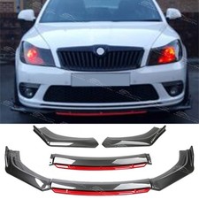 For Skoda Octavia RS MK2 Carbon Fiber Front Bumper Splitter Spoiler Lip Body Kit