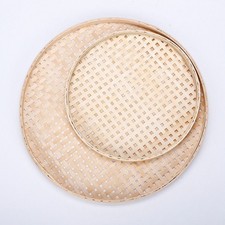 Easy To Clean Weaving Bamboo Sieve Raft 6 Sizes Storage Basket  Home Decor