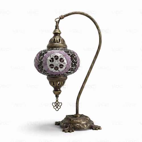 Purple turkish mosaic table - purple,