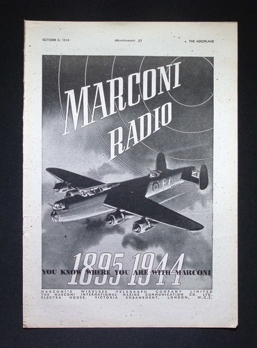 Original 1944 advert marconi - original,