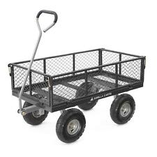 Gorilla Cart 800 Pound Capacity Solid Steel Outdoor Utility Wagon Cart, Black