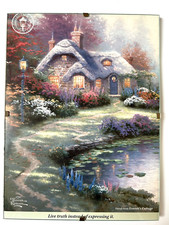 Thomas Kinkade Painter Of Life Everetts Cottage Print Landscape Picture Glass