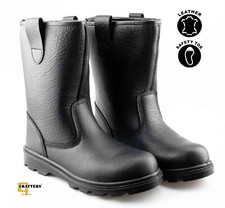 Mens Leather Safety Steel Toe