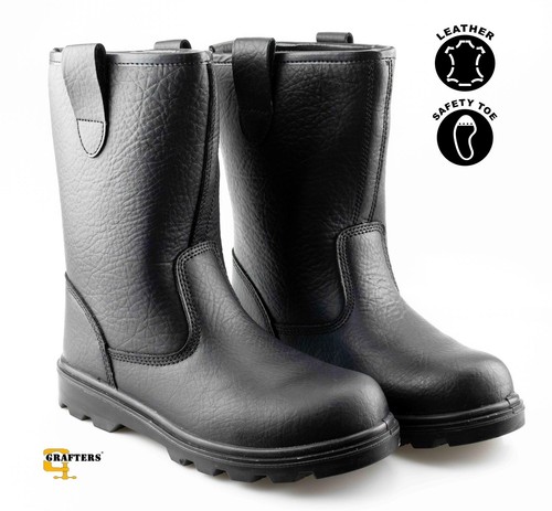 Mens leather safety - mens, toe