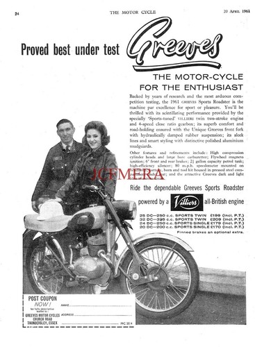 Greeves range villiers - range, villiers-engined