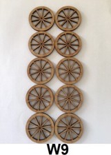 10 X OLD CART WHEELS 50MM LASER CUT WOODEN MDF CRAFT SHAPES WHEEL DECORATION