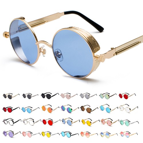 Round steampunk sunglasses men - round,