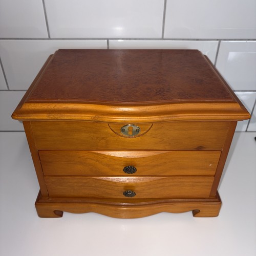 Jewellery box wooden - wooden, tiered