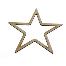 Wooden MDF Star Outline Shape
