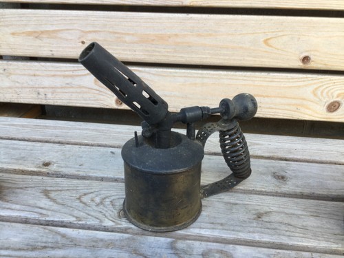 Vintage brass blow torch - vintage,